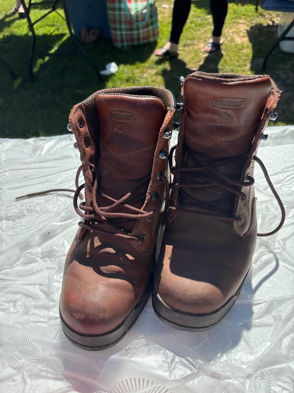 Men’ Wolverine Leather Work Boots Sz 10EEE